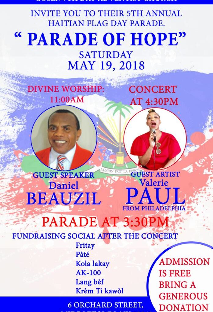 Le Samedi 19 Mai  2018 FUNDRAISING CONCERT at GOSEN CHURCH