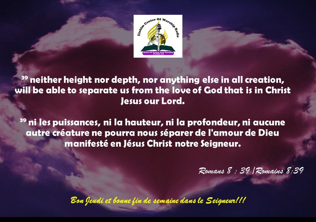 Verset Du Jour / Jeudi 14 Juin 2018
