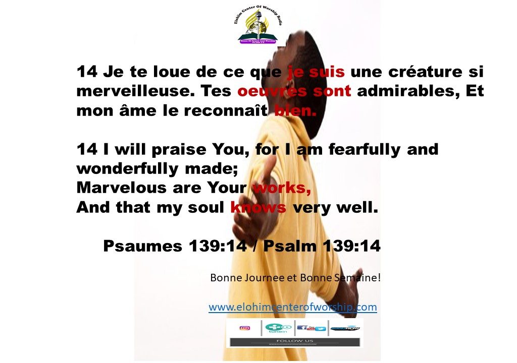Verset Du Jour / Jeudi 2 Aout 2018