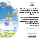 Verset Du Jour / Mercredi 10 Octobre 2018