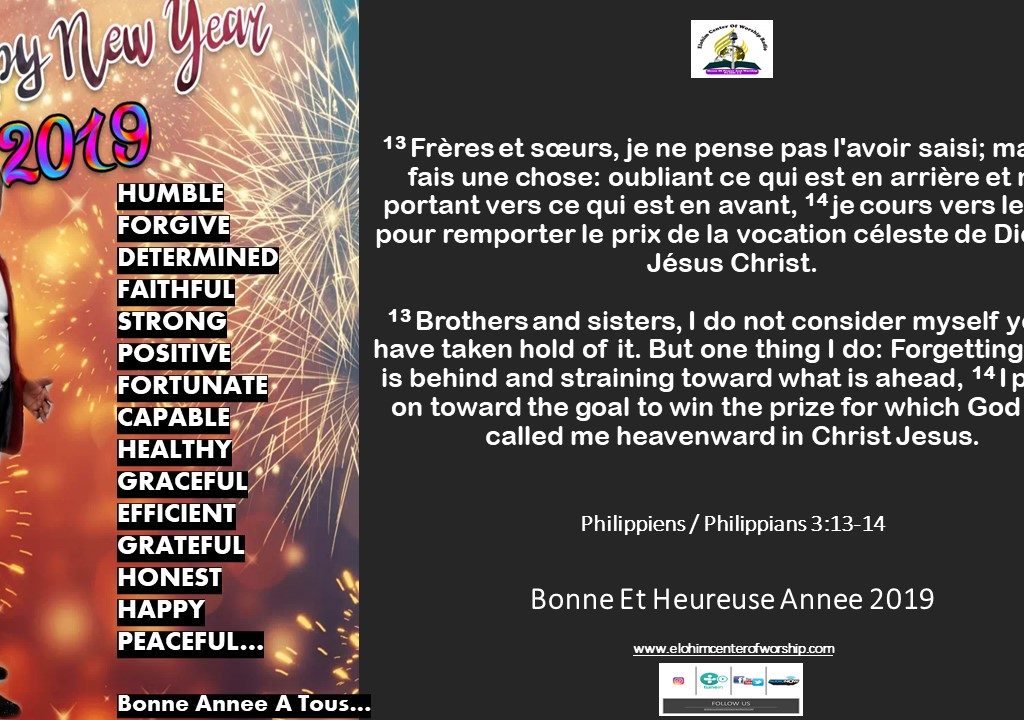 Happy New Year / Bonne Annee 2019